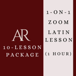 Latin Tutoring 1-on-1 Lessons (10-Lesson Package) Save 15%